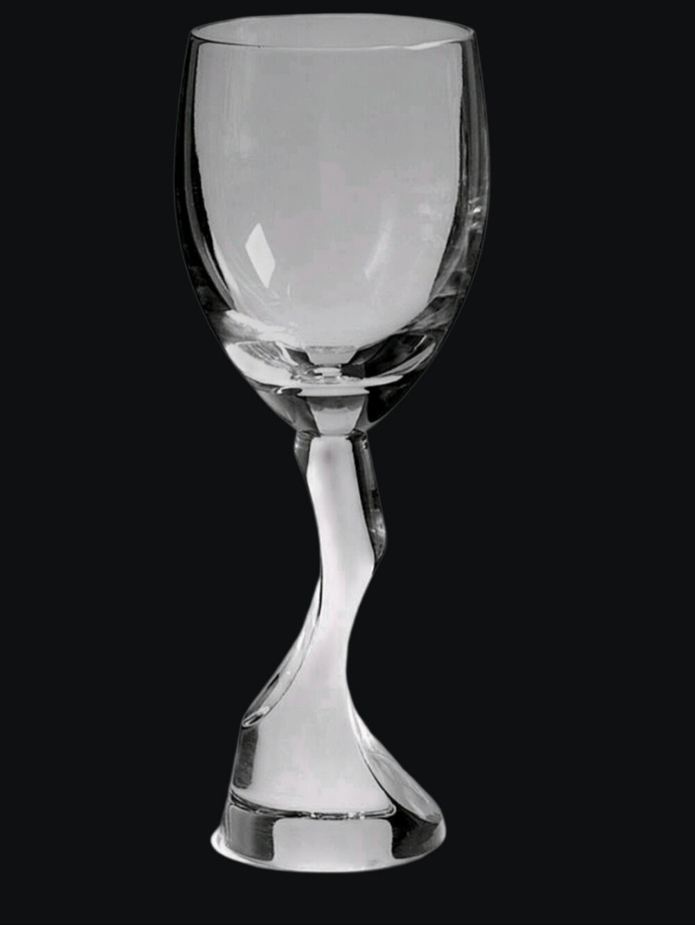 Set/4- Nambe European Full Lead Crystal Goblets Twist Stem Handblown In Slovania
